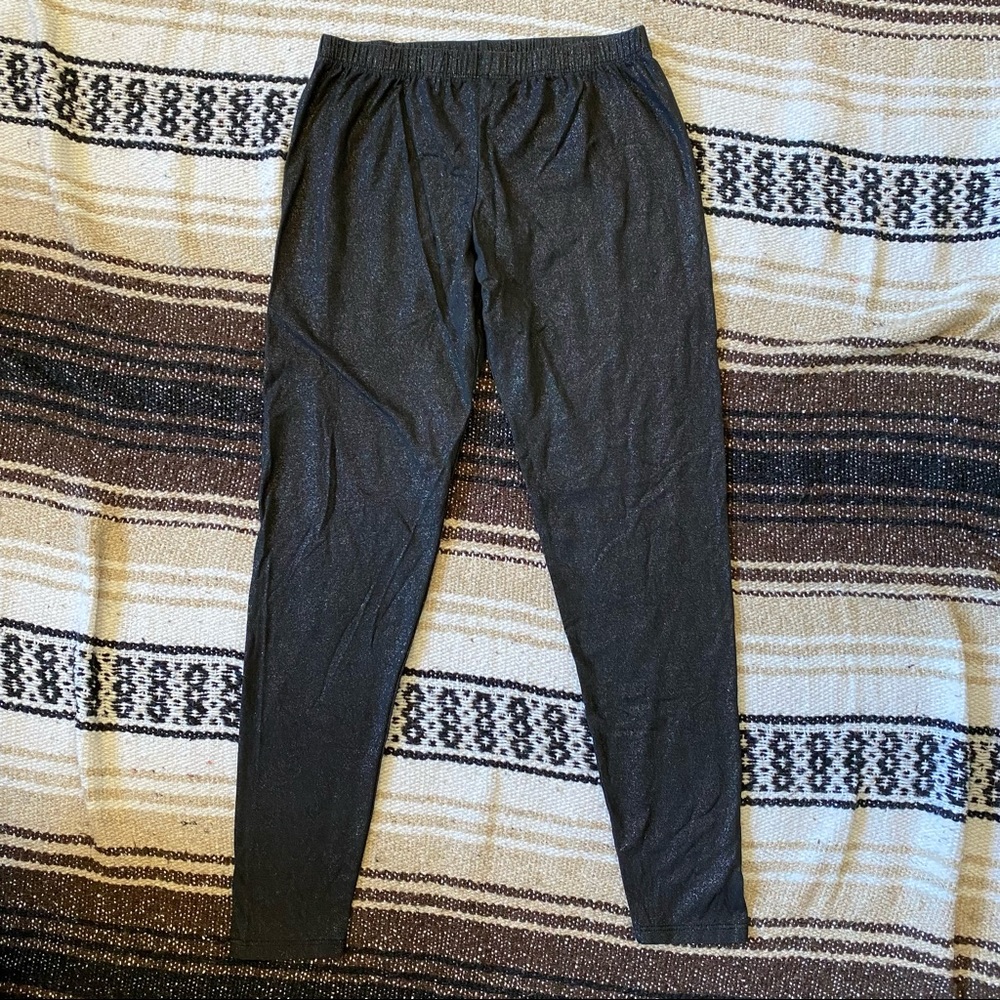 Shimmery Black Leggings